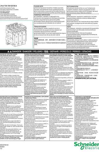 schneider施耐德FuPacT GS - 开关切断器保险丝 100_125_160 A - 说明页